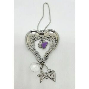 Hanging Memorial Pet Ornament with Angel Wings